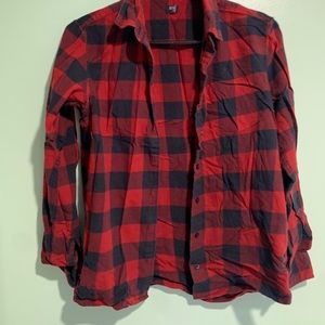 Women's Red UNIQLO Flannel